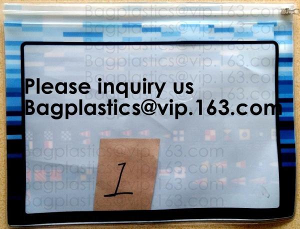 Quality Waterproof Regatta Document Pouch Zip-Lock Zipper Documents Bags Vinyl Documentation File Bags Stitched Sailcloth Pouche for sale