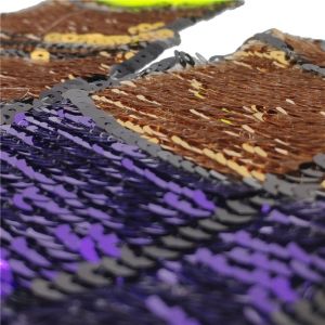 Fashionable Sequin Embroidery Patches / Lipstick Iron On Patches Customized