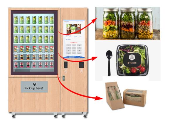 Quality Winnsen Juice Salad Vending Machine , Healthy Food Vending Locker With Lift System for sale