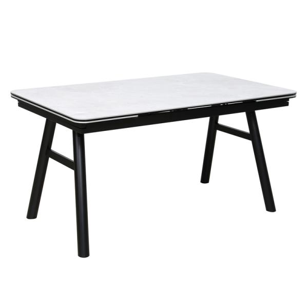 1400mm Length Ceramic Top Extendable Dining Table With Iron Base