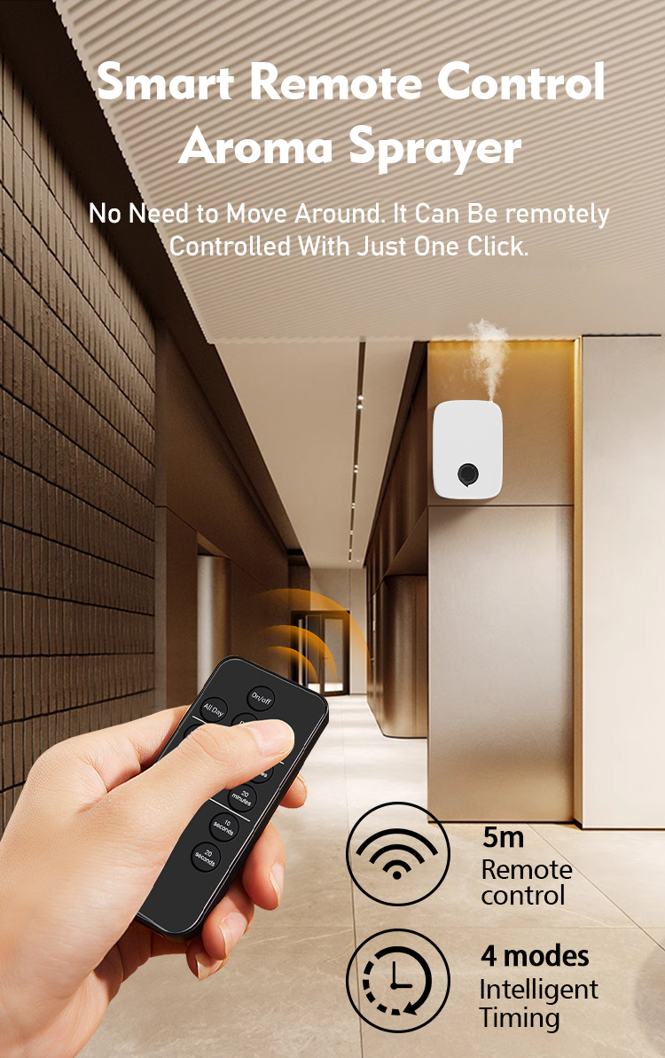 Matte Black Electric Aroma Diffusers 500ML Remote Control For Hotels And Homes