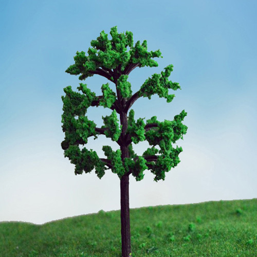 China MODEL TREE with leaf Plastic green ,GT23 H:40-120mm wholesale