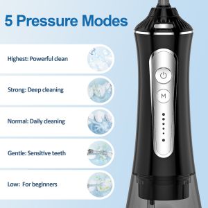 Waterproof Electric Water Flosser with 300ml Water Tank Capacity Rechargeable