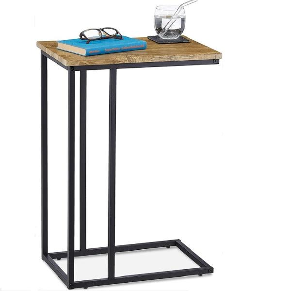 Quality C Shaped Side End Table with Stable Metal Frame, Sofa Couch Table for Coffee Snack Laptop for sale