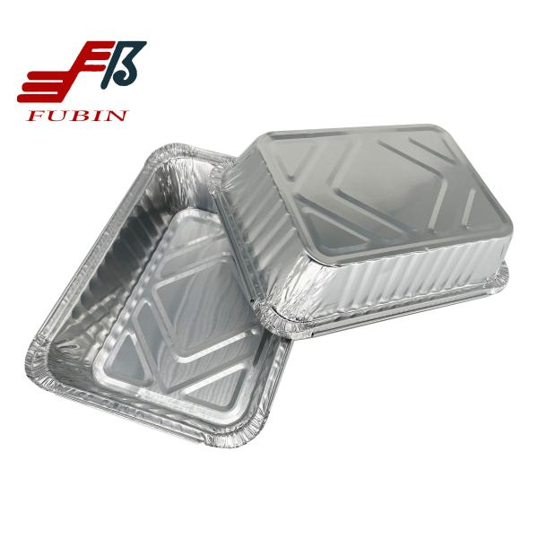 FDA 33.8oz Rectangular Foil Trays Metal Foil Container For Heating