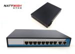 Black Color 8 Port POE Ethernet Switch , POE Powered Switch For Monitoring