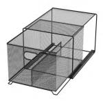 Black Stacking Wire Mesh Home Storage Baskets For Neatening And Organization