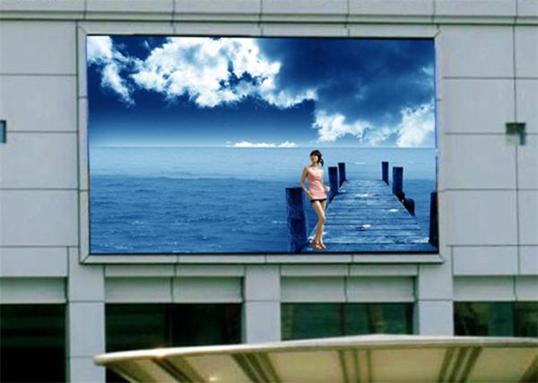 High Resolution P10mm Outdoor Fixed LED Display With Strong Cabinet 9-400m View