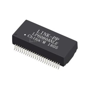 China LP6080ANLE Dual Port 1000 BASE-T PoE+ 48 Pin Ethernet Transformer Modules wholesale