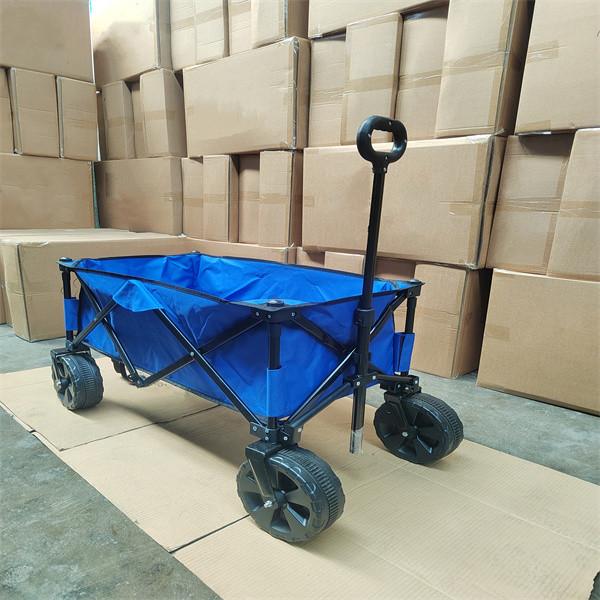 Quality Beach Folding All Terrain Wagon 600D Oxford Foldable Utility Wagon With Retractable Handle for sale