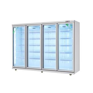 China Upright Beverage 220v Glass Door Freezer on sale
