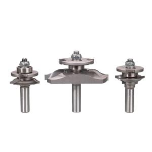China Carbide Tipped TCT Router Bit Set 3pcs Raised Panel Router Bit Set on sale