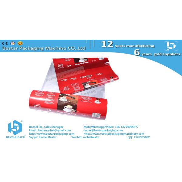 PET/PE laminated plastic foil for snack packaging with Bestar weighing packaging machine