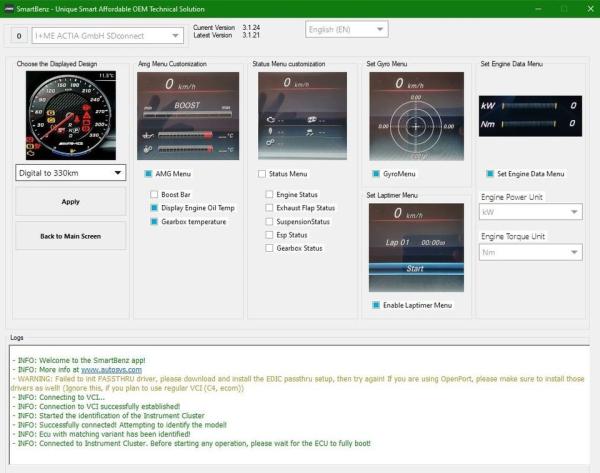Quality SmartBenz Car Remote Programming For Mercedes AMG Instrument Cluster for sale
