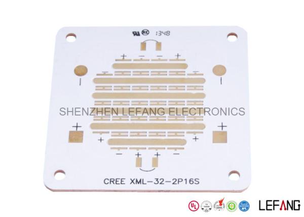 Quality Copper Base Single Sided PCB 1 Layer Round Led Circuit Board White Solder Mask for sale