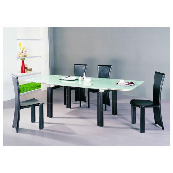 White Contemporary Extendable Dining Table Modern Extension Dining Table 90cm Width For Home