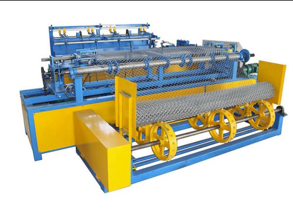 Double Spiral Wire Fence Making Machine / Diamond Mesh Wire Making Machine