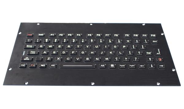Quality Rugged 82 Keys Illuminated Backlit Compact Industrial Keyboard Vandal Proof And Dust Proof for sale