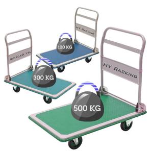 ODM Folding Heavy Duty Platform Trolley 500kg Noiseless Purple