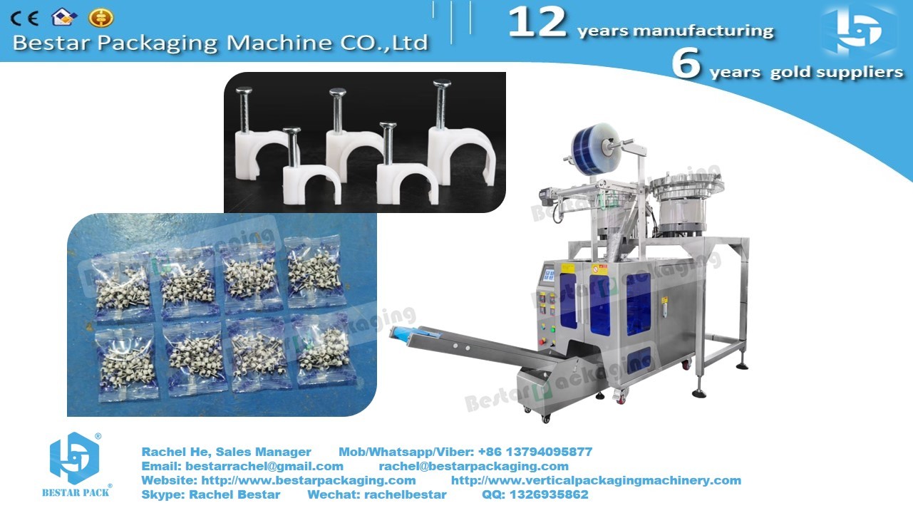 China Nail-In Clips packaging machine with two counting vibration bowls wholesale