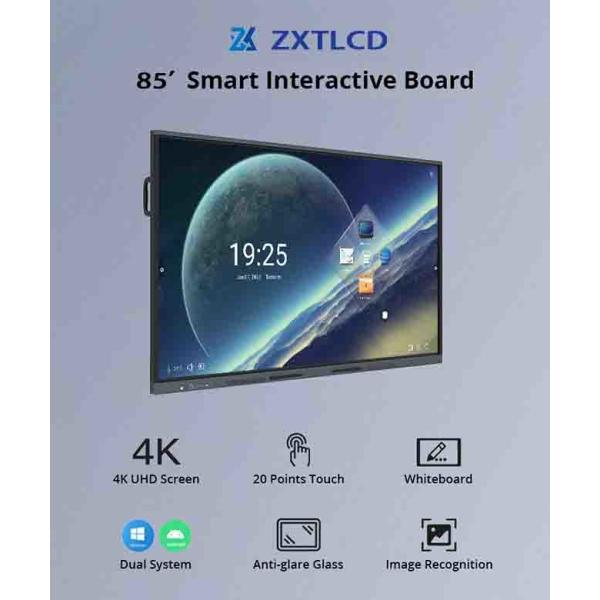 Interactive digital whiteboard Display 85 LCD Smart White board for Education
