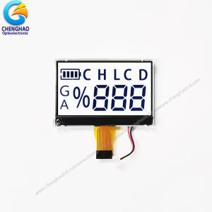 China 7 Segment Monochrome LCD Display Custom White Black Color HTN Positive Transflective wholesale