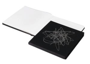 Black Color Custom Printed Notebooks Square Shape A4 / A5 / A6 Size Available
