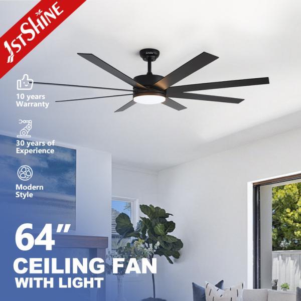 Quality Black MDF Blades Ceiling Fans With Lights 6 Speed Remote Control App Control for sale