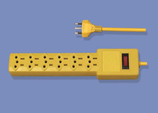 Quality 2500W Single Switch Fuse Electrical Extension Cord , Power Extension Socket for sale