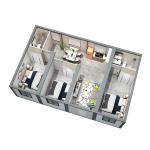 20ft Customized Container Home Folding Prefab Modular Container House