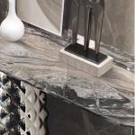 Reflective Elegant Modern Marble Top Console Table With Mirror