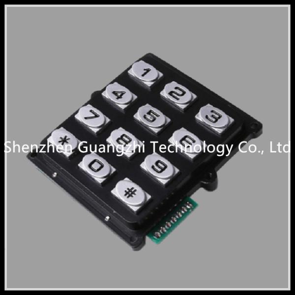 Quality Black Custom Keyboard Pad 12 Buttons Type For Access Control / Public Phone for sale