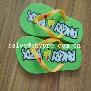 China Summer Flip Flops Customized Sublimation EVA / Rubber Sandals Cool Slippers on sale