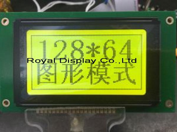 Quality 128*64 Graphic LCD Module With Backlight With AT0107/AT0108 Driver 20 Pin Industrial Display for sale