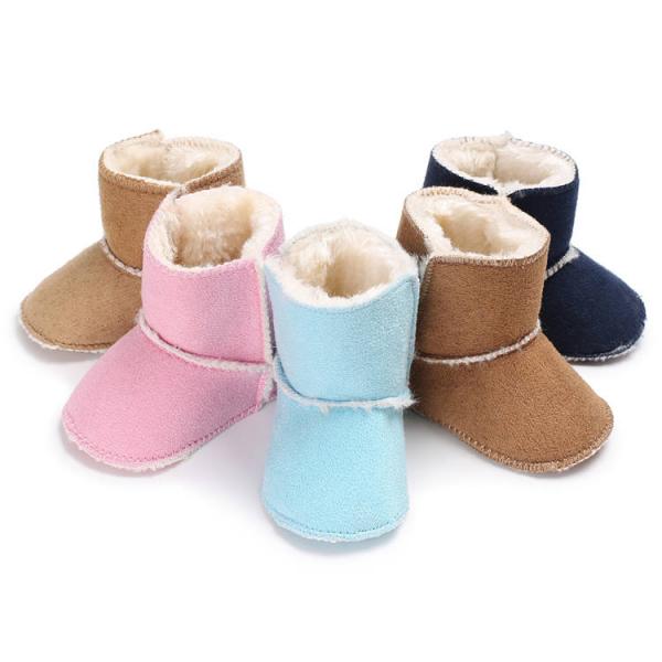 Wholesale Cotton fabric Warm plush 0-18 months Outdoor baby booties