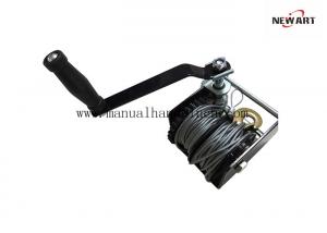 China 680kg Two Cables Worm Gear Manual Hand Crank Winch wholesale