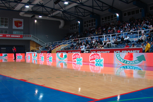 Scrolling Stadium Perimeter Led Display Board P10 Full Color For Advertising
