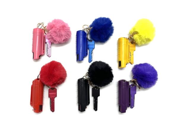 Quality Security Keychain 20ml Pepper Spray Keychain Set Mini Plastic Shell for sale