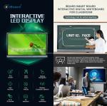 Android 9.0 Smart LED Board Infrared Touch Screen Monitor With Built In Camera