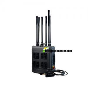 China 6 Channels 300w High Power Drone Signal Jammer  Draw Bar Box Mobile Signal Jammer Blocker Jamming Range Up to 1500 Meter wholesale