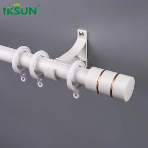 China Anodized White Metal Curtain Pole , 1.2mm Thick Simple White Curtain Rod ODM on sale