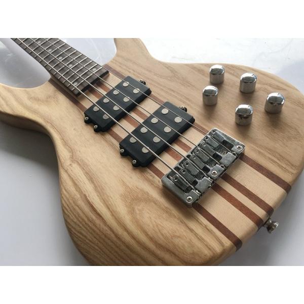 professional active electric bass guitar neck through body bass guitar with ashwood body