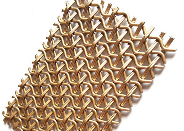 Quality PVD Rose Gold Stainless Steel Decorative Wire Mesh 1500mm W 3700MM L Panel for sale