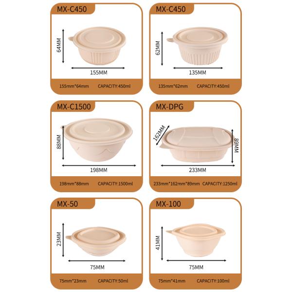 Customized Bio Degradable Food Packaging Cornstarch For Catering