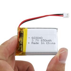 China IEC62133 3.7 Volt 650mah Lipo Battery 603040 Rechargeable Battery Pack wholesale