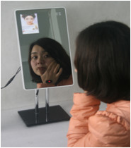 Split Screen advertising display mirror，Motion Sensor