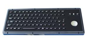 China Customized illuminated black titanium USB military keyboard with backlit trackball wholesale