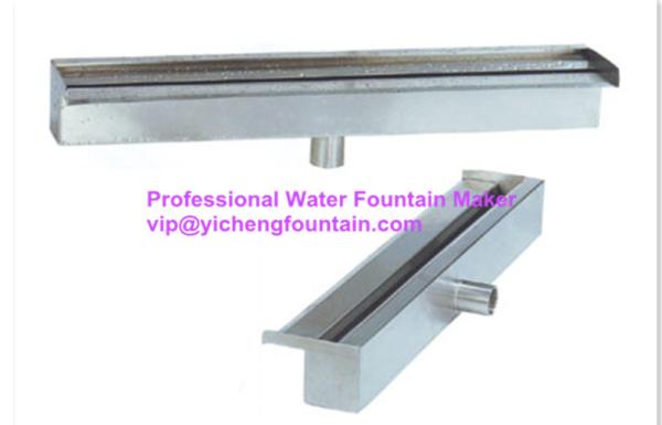 Quality Rectangle Water Fall Nozzle Pond Fountain Accessories With Led Light AC12V Customized for sale