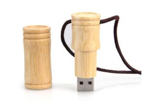 16 Gigabyte 3.0 Bamboo Usb Flash Drives With String High Loading Efficiency