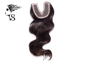 China Black Ladies Lace Frontal Hair Pieces , Lace Front V Part Closure Body Wave wholesale